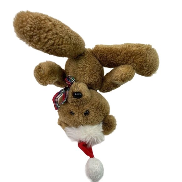 Vintage Hallmark 1984 Beau Bear Teddy Plush 14" Scruffy Christmas Santa Hat - Picture 6 of 8